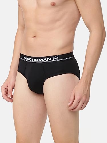 Image of Macroman M-Series Ultra Modal Stretch Brief for Men|Modal|Pack of: 1 Black