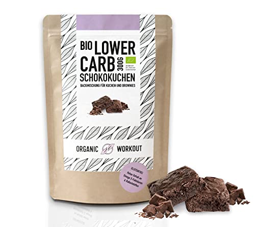 Mélange à pâtisserie pour brownie low-carb | céto, biologique, sans gluten, pour moule à pâtisserie, muffin, gâteau au chocolat - farine d'amande - sans lactose, chocolat sans sucre*, Organic Workout Cover