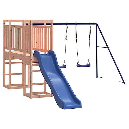 vidaXL Spielturm, Klettergerüst mit Rutsche Schaukel, Kinder Kletterturm, Spiel-Zubehör für Garten, Holz Spielplatz Spielhaus, Massivholz Douglasie