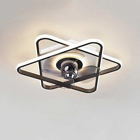 XFSHZWN 3 Wind Speeds 19.7IN Low Profile Ceiling Fan With Light, Dimmable Led Ceiling Light Fan Invisible With Lighting Modern Simple Low Profile Fan, Hidden Reversible Blades Fandelier Cover