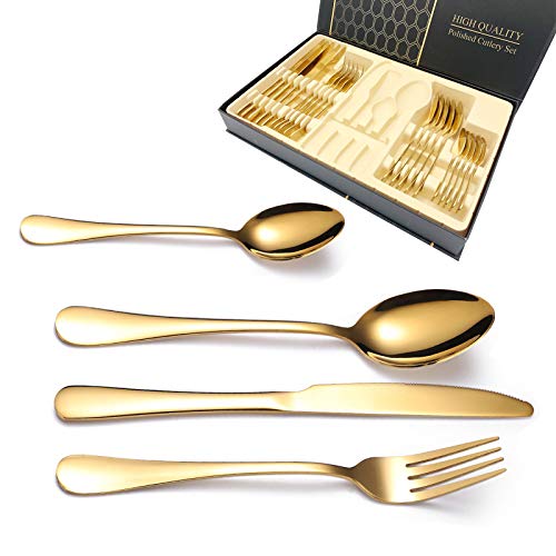 Cuberteria Acero Inoxidable Dorada Marca Emsmil