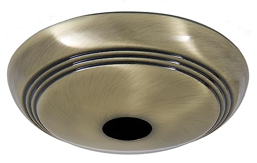 B&P Lamp® Antique Brass Screw Collar Ribbed Ceiling Light Canopy