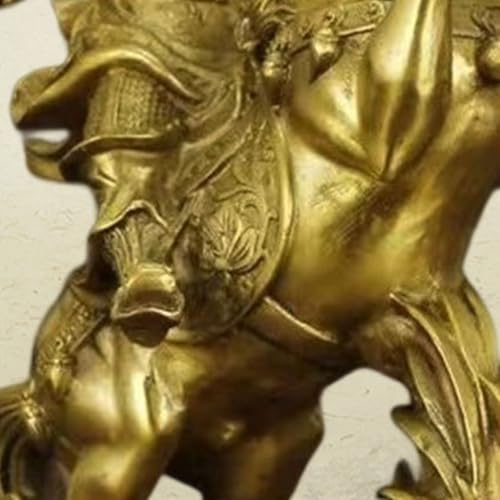 Statue Guan Gong en métal objet d'art à offrir pour bureau