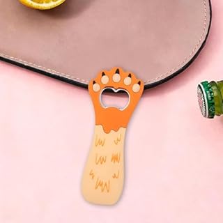 Regalo Uomo Originale, Apribottiglie a Forma di Zampe di Gatto Arancione, Gadget Divertente per Amanti dei Gatti, Regali per Uomini e Donne, Regalo per Compleanno, Natale, Festa del Papà