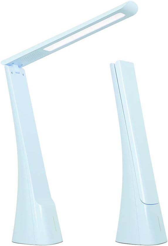 Portable LED Desk Lamp Cordless & Battery Powered Lamp That Fits Any Home or Office Decor - Blue