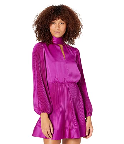 Milly Val Pleated Dress Amethyst 6 #TOP14