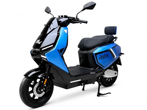 Image of EOX ROX Electric Scooter for Adults | 48V Removable Lithium Battery | 50-60 km Long-Range Ride | Lightweight Non-RTO E-Scooter (SPORTS BLUE)