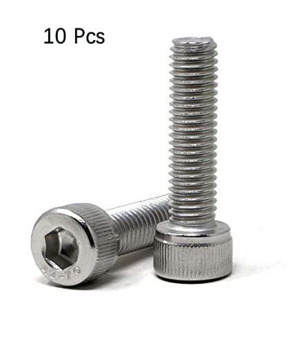 Image of iexcell 10 Pcs M8 x 30mm Thread Pitch 1.25 mm Stainless Steel 304 Hex Socket Head Cap Screws Bolts Kit