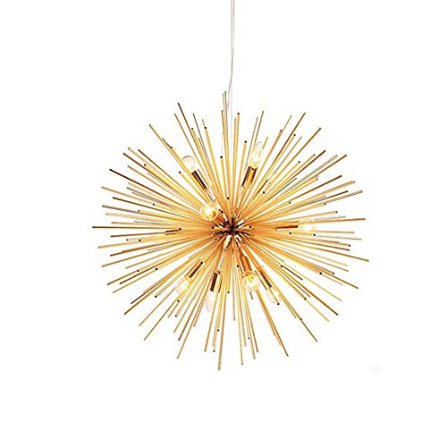 Lustre globe doré pissenlit pour une élégance lumineuse unique