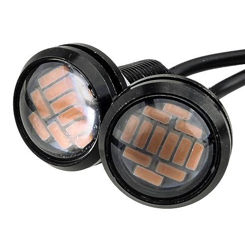 12V 12LED Eagle Eye Daytime Running Light DRL Rock Lamp Round Fit para Car Front Grille Tail Backup
