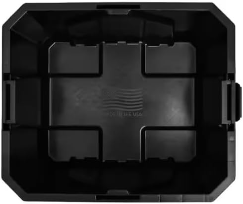 *Husky* 27 Gallon Pro Grip Storage Tote, Heavy Duty Container with Red Lid and Black Base, Stackable Utility Box