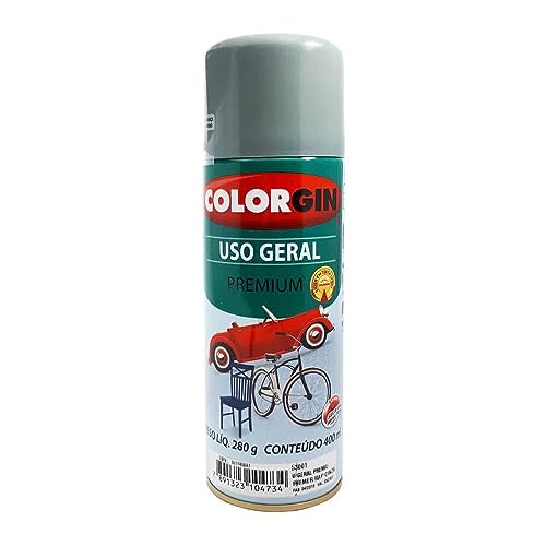 Tinta spray Colorgin Uso Geral Primer secagem rápida 400ml cinza Sherwin Williams