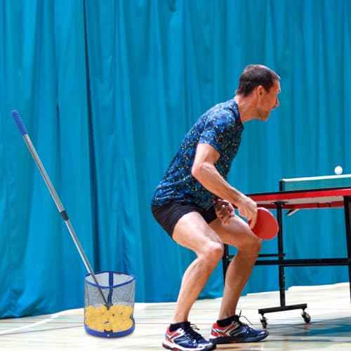 Recuperador de balones de ping pong de 120 piezas con mango de aluminio ajustable 6
