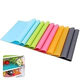 💕Set-Details: Unser steriles Kühlschrankmatten-Set enthält 2 blaue, 2 grüne, 2 orange, 2 rosarote und 2 silbergraue Matten. Es kann die Reinigung und Aufräumung von Kühlschränken, Schubladen, Schränken, Schränken und anderen Orten in Ihrem Haus erfüllen.