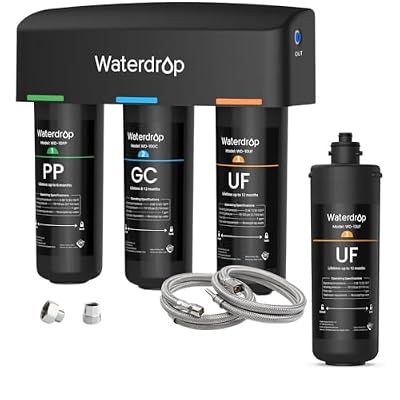 Waterdrop WD-TSA-UF and 10UF Under Sink Water Filter, Replacement for Waterdrop TSA-UF 3-Stage Ultra-Filtration Under Sink Water Filter System, 1 Pack-Bundle