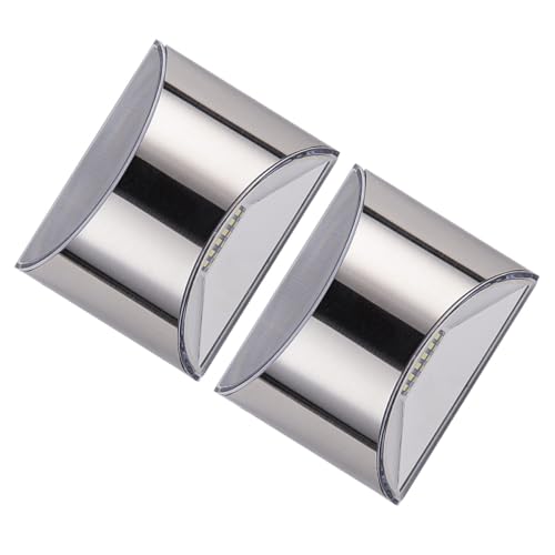 AKOOSY Luces Solares de Pared LED Sensor de Luz, Impermeables, Acero Inoxidable, 2 Unidades para Jardín, Patio y Exteriores, Lámparas de Paisaje Resistentes al Agua