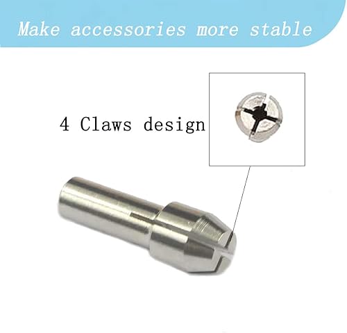 Miniatura 7 de 8 accesorios para herramientas rotativas  Portabrocas de latón con pinza de acero inoxidable brillante duradero para herramientas rotativas Dremel,