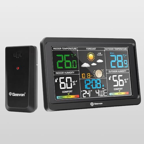 Station météo intérieure extérieure Geevon pour un confort thermique idéal