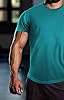 Maglietta sportiva traspirante a maniche corte; asciugatura rapida , Uomo, Tropical Blue #3
