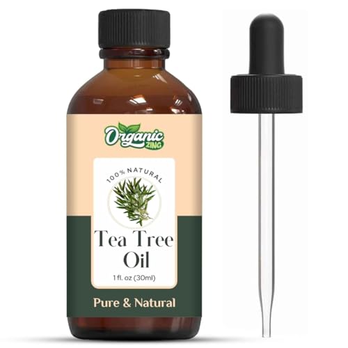 Organic Zing Aceite de árbol de té (Melaleuca Alternifolia) | Aceite esencial puro y natural para aromas, difusores, cuidado de la piel y cuidado del cabello, 30 ml