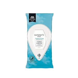 Summer’s Eve Fragrance Free Gentle Daily Feminine Wipes, pH balanced, 32 Count