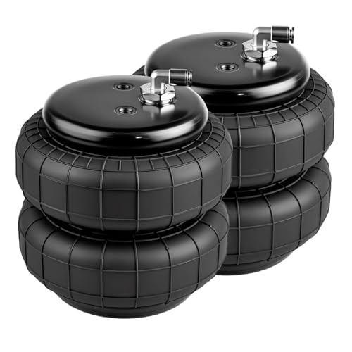 ZHSYMX 2500 lb Universal Replacement Air Spring Bag 1/2' NPT Air Suspension Spring Double Bellow for Heavy Duty Single Port for Trucks 2PCS