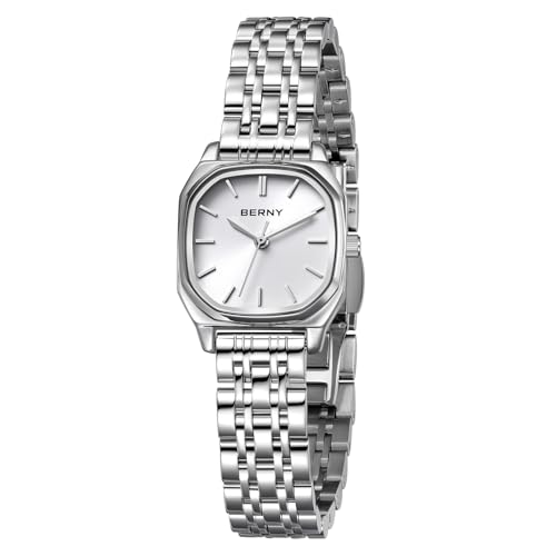 Montre à quartz analogique pour femme BERNY en acier inoxydable étanche