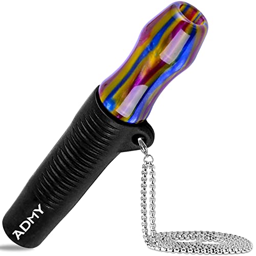 ADMY Hookah - Boquilla de resina epoxi para shisha, juego con collar de acero inoxidable, funda de silicona, accesorio higiénico, boquilla reutilizable para todos los mangos de shisha, color verde Cover