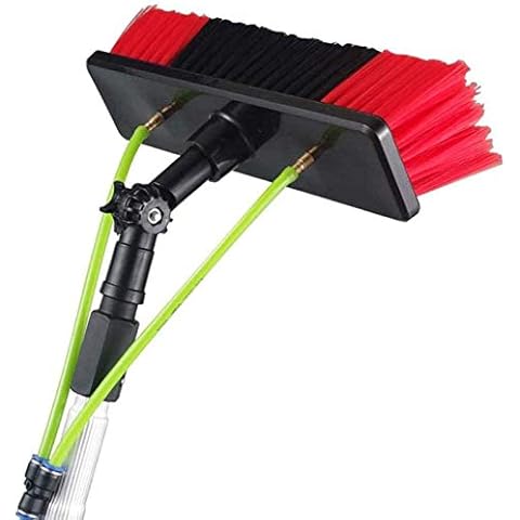 3-12m Window Cleaning Pole, Window Cleaner Kit, Water/Hose Fed Pole, Window Cleaning Brush Equipment, Cleaning Photovoltaic and Solar Panels,12m Rod-30cm Brush Head Cover