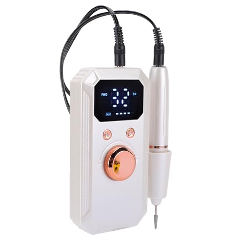 TIKATARER Professional Electric Nail Drill 32 Speeds Cordless Nail File Machine Rechargeable Polisher with 1600mAh Battery & 11 Drill Bits Ideal for Shaping Polishing Removing Gel