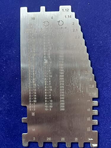 Image of Bangle & Bracelet Scale Gauge in Inch, Aani & Metric for Measuring Sizes of Bangles & Bracelets for Showroom, Workshop, Goldsmith, Jewellery Making & Repair, home use, Hobby Crafts, Bangle sizes