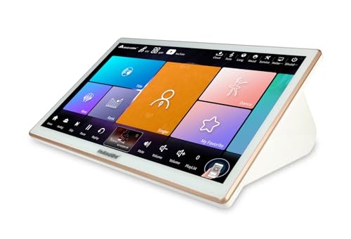 Image of 2026 New Inandonkod Karaoke Machine,18.5 Inch Touch Screen,Free Cloud Download Songs All in One Karaoke System with Mic, KTV Singing,Chinese Karaoke Player,YouTube APP Online Play (4T White)