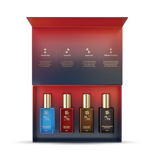 Image of Set Wet AM /PM Gift Set 4x20 ml Premium Scent with Long Lasting Fragrance Perfume - 80 ml (For Men)