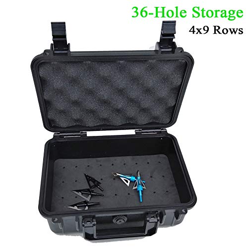 Smarkey Archery Broadhead Storage Box Case Organizer For Hunting Shooting Accessory 36Pcs Storage - Heavy Duty #TOP1