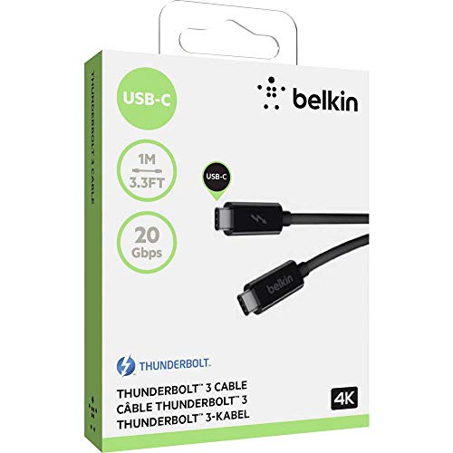 Belkin Thunderbolt 3 Cable, 20Gbps, 1M, Black - image 3