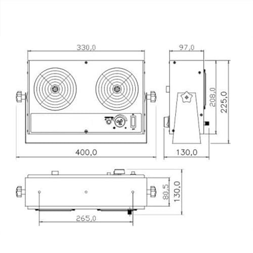 Ionizador de escritorio doble cabeza, velocidad de viento ajustable miniatura 5