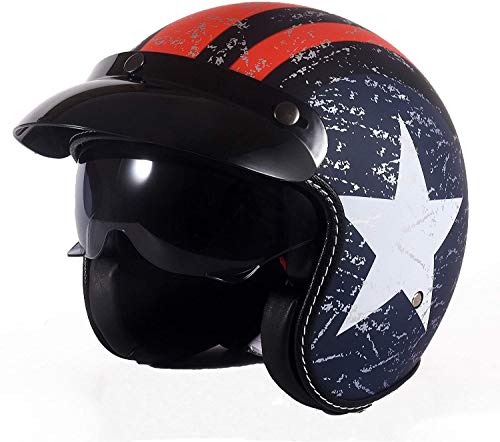 TYYCKJ Harley Casco Moto Jet Hombre Mujer Cover