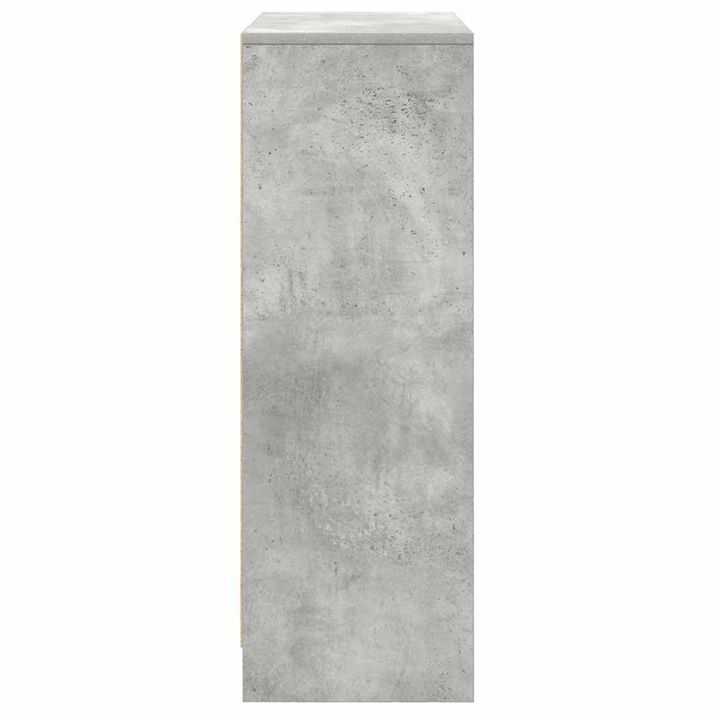vidaXL Credenza con Cassetti e Ante Grigio Cemento 73x31x90 cm, armadietto, Armadio credenza, Armadio da corridoio, Armadio Buffet, Armadio da Cucina