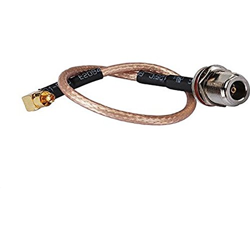 MC-Card Plug Right Angle to N Female Bulkhead Mount with Waterproof O-ring Cable Using RG316 Coax - 5.91" Ships From USA