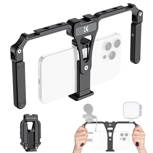 【Dimensioni compatibili】Il supporto Rabbit Cage è in grado di supportare telefoni cellulari fino a 84 mm di larghezza, garantendo la possibilità di utilizzare facilmente il telefono cellulare per le riprese video.