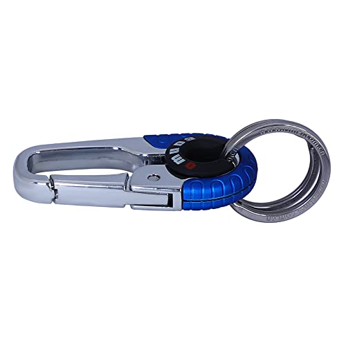 Image of Techpro Stainless Steel Keychain Heavy Duty Car For Men And Women, Blue