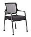 Boss Office Products Mesh 4-Legged Guest Chair with Casters in Black -  B6889R-BK
