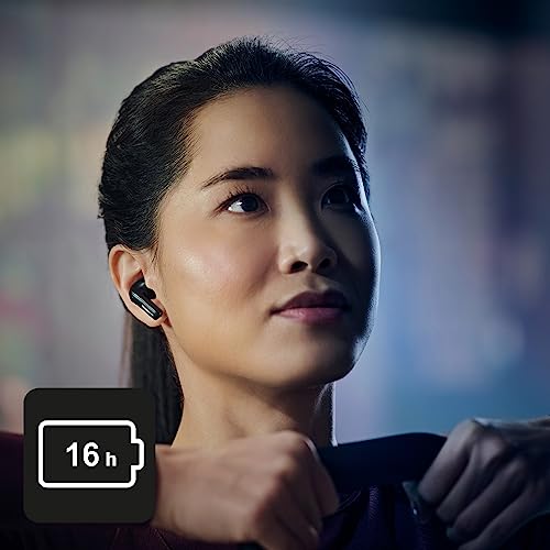 Panasonic RZ-B310WDE-K Kabellose Ohrhörer mit Hybrid Noise Cancelling, Bluetooth In-Ear Kopfhörer mit Mikrofon, 16 Stunden Wiedergabe, IPX4, Touch-Bedienung, Schwarz