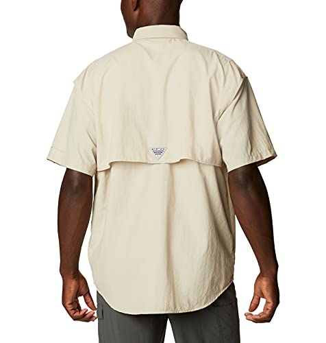 Columbia Camisa masculina Bahama II UPF 30 manga curta PFG pesca, fóssil/realtree Edge, PP