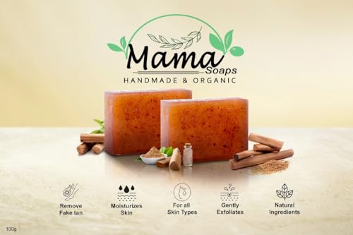 Image of Luxury Soap - Handmade Organic Ayurvedic Bath Bar with Pure Essential Oils for Glowing Skin | Sulfate-Free | For Men & Women (Pack of 3) (3, Sandalwood)