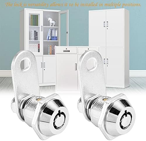 Thread Tubular Cam Lock 16mm Zinc Alloy Security Mailbox Lock with 2 Keys Cylinder Lock for Cabinet Drawer Door Cupboard Letterbox