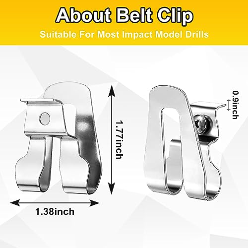 4PCS Belt Clip for Ryobi, Belt Hook with Screw for Ryobi and Ridgid 18 Volt Tools 633586002, 304 Stainless Steel Tool Belt Clip,Replacement Drill Belt Clip Hook for Ryobi Makita Dewalt - Image 2