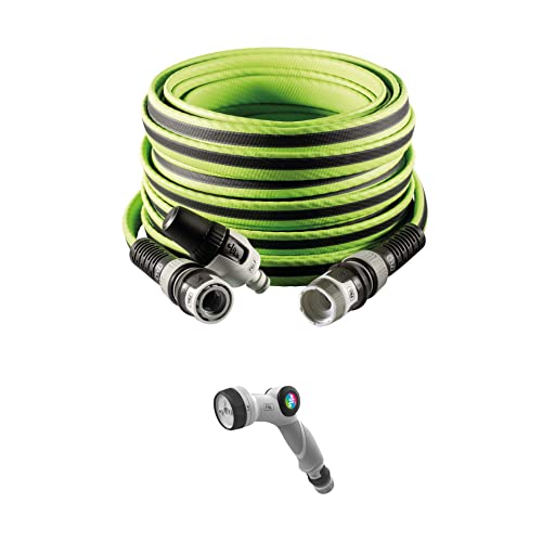 FITT FORCE PLUS 1/2 30 m - Kit con Tubo Acqua da Giardino Leggero e Resistente per Uso Intensivo con Lancia, Pistola Multigetto, Lime
