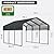 FammyLoft 10x15 FT Metal Carport, Heavy Duty Car Port with Galvanized Metal Roof, Outdoor Garage Car Shelter Shade for Car, Boats and Truck (Dark Gray)