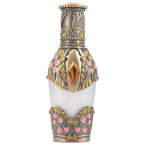MAGICLULU Frasco para Perfume Vacío de 35ml Portátil y Ligero Diseño Único de Aleación, Vidrio y Rhinestone Adecuado para Viajes